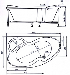 BellSan Акриловая ванна Индиго 160x100 L – фотография-4